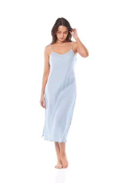 Petra Blue Linen Dress