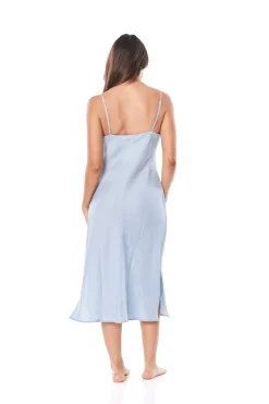 Petra Blue Linen Dress