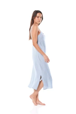 Petra Blue Linen Dress