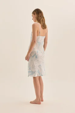Remy White Blue Satin Nightie