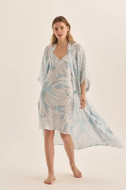 Remy White Blue Satin Nightie
