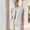 Robina Stripe Linen Short Set