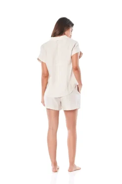 Robina Stripe Linen Short Set