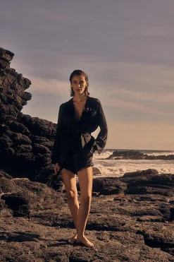 Sapphire Black Pure Silk PJ Set