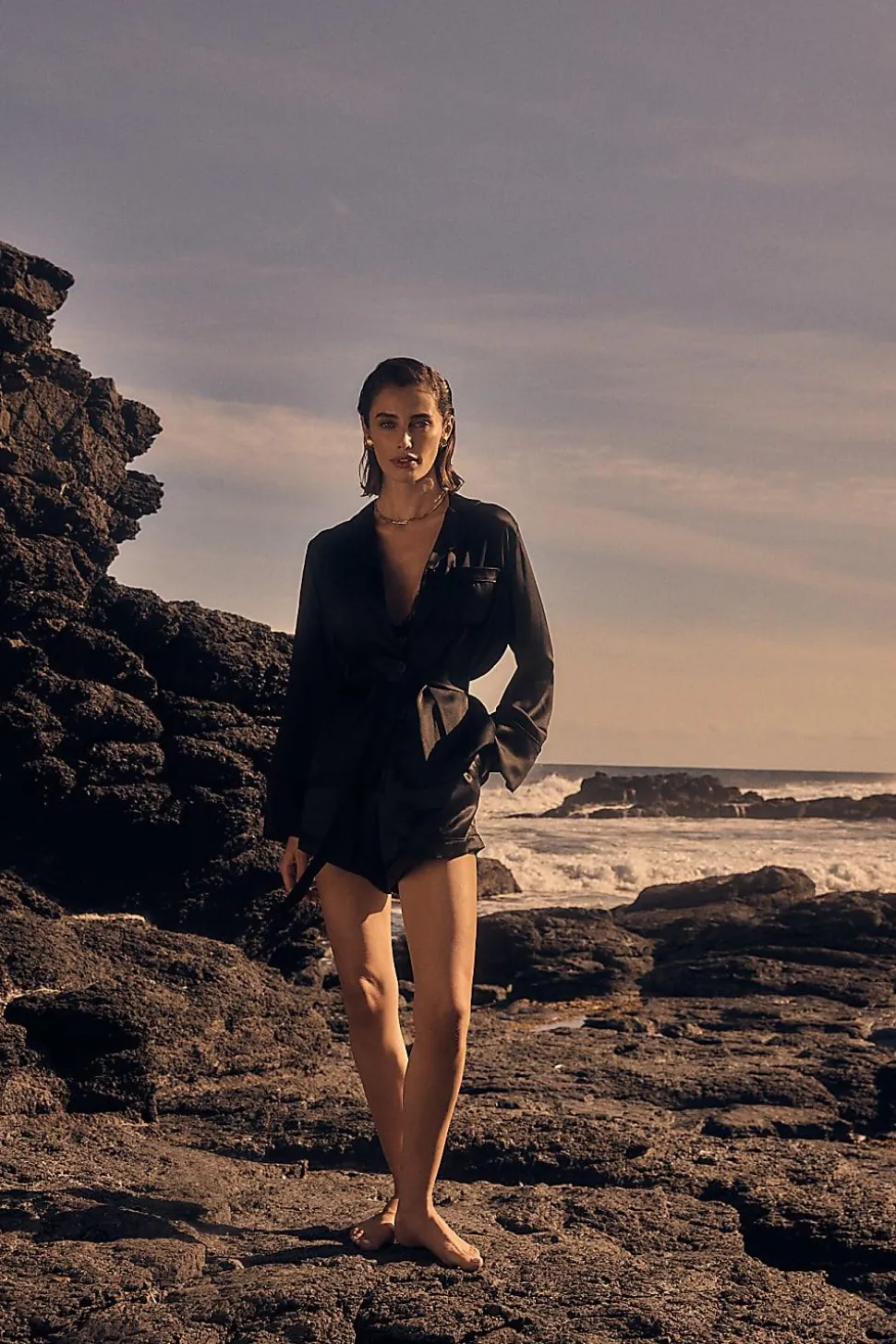 Sapphire Black Pure Silk PJ Set