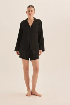 Sapphire Black Pure Silk PJ Set