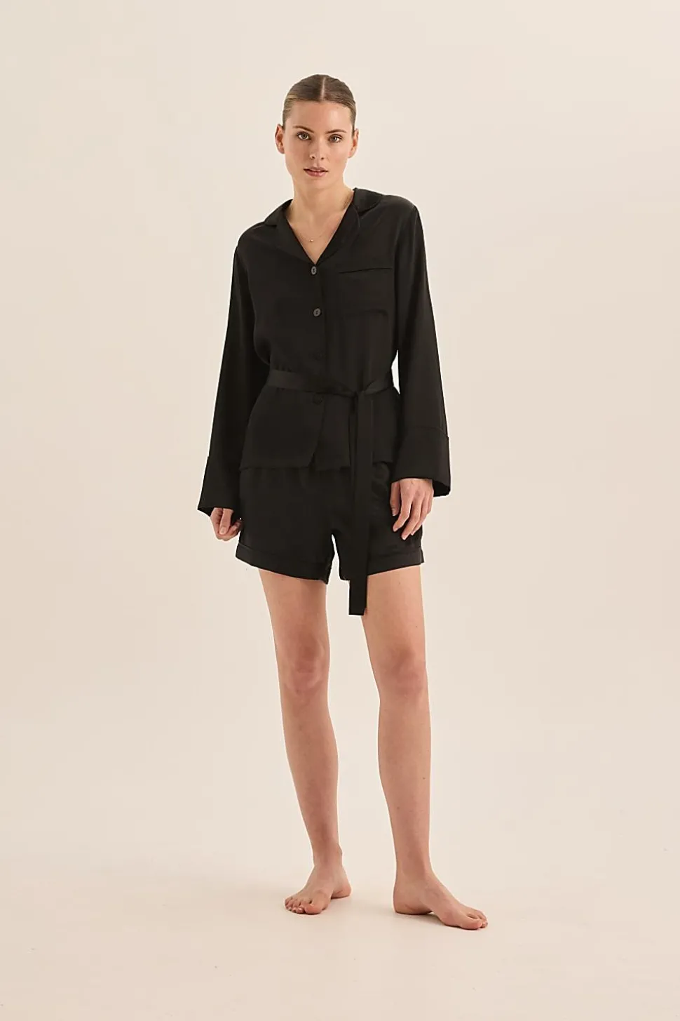 Sapphire Black Pure Silk PJ Set