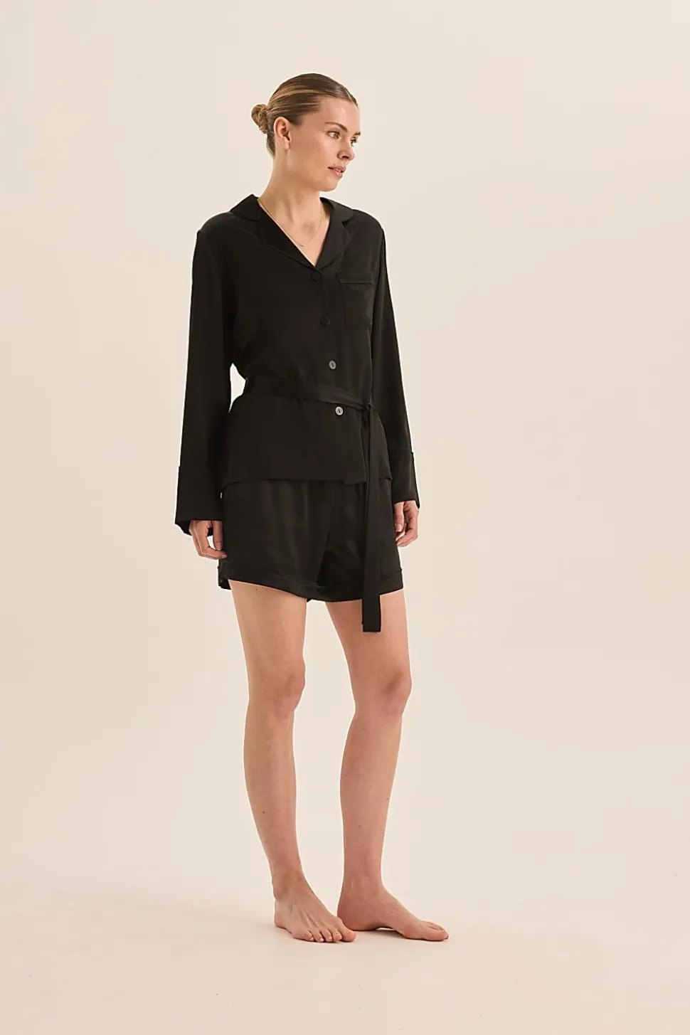 Sapphire Black Pure Silk PJ Set