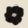 Serene Pure Silk Black Scrunchie