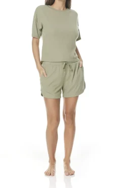 Singrid Sage Waffle Short Set