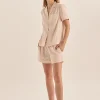 Sonia Pink Satin Short PJ Set