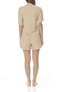 Soraya Sand Waffle Short Set
