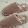 St Moritz Mock Suede Slipper Pink
