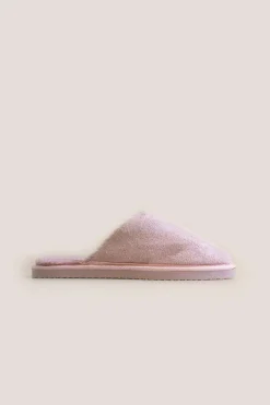 St Moritz Mock Suede Slipper Pink