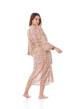 Suri Cotton Coffee Zig Zag Robe