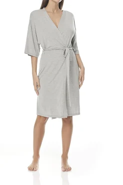 Tavia Grey Bamboo Robe