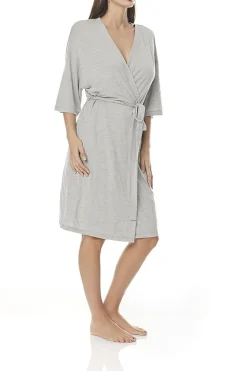 Tavia Grey Bamboo Robe