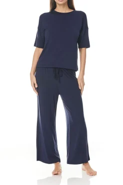 Taylor Navy Wide Leg Modal PJ