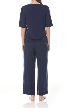 Taylor Navy Wide Leg Modal PJ