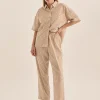 Telisha Natural Geo Cotton PJ Set
