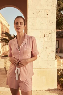 Uela Pink Bamboo Short PJ Set