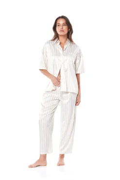 Ursula Ivory Cream Stripe PJ