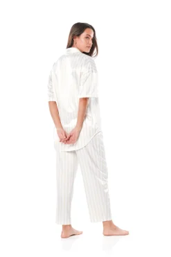 Ursula Ivory Cream Stripe PJ