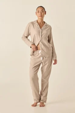 Vanessa Beige Brushed Cotton Set