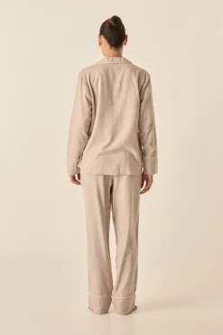 Vanessa Beige Brushed Cotton Set
