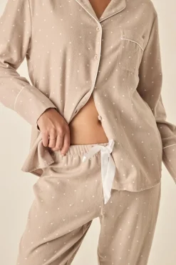 Vanessa Beige Brushed Cotton Set