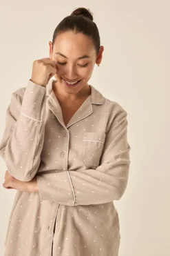 Vanessa Beige Brushed Cotton Set