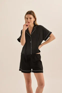 Venus Black And Ivory Short PJ