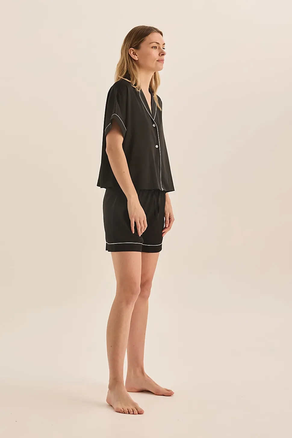 Venus Black And Ivory Short PJ