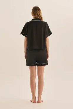 Venus Black And Ivory Short PJ