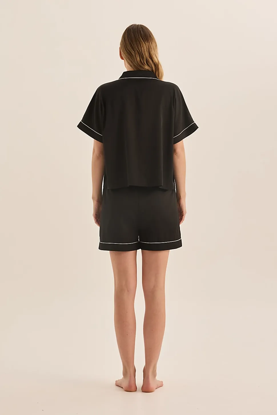 Venus Black And Ivory Short PJ