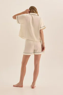 Venus Ivory And Black Short PJ
