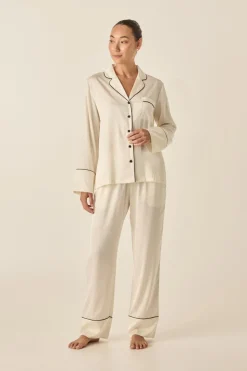 Whitney Ivory Silky Satin Set