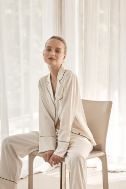 Whitney Ivory Silky Satin Set