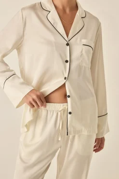 Whitney Ivory Silky Satin Set