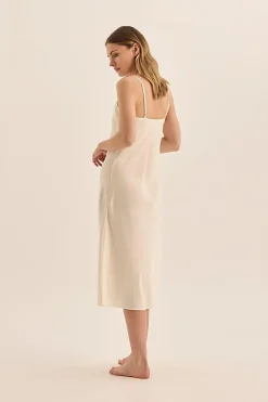 Yana Satin Ivory Slip Dress